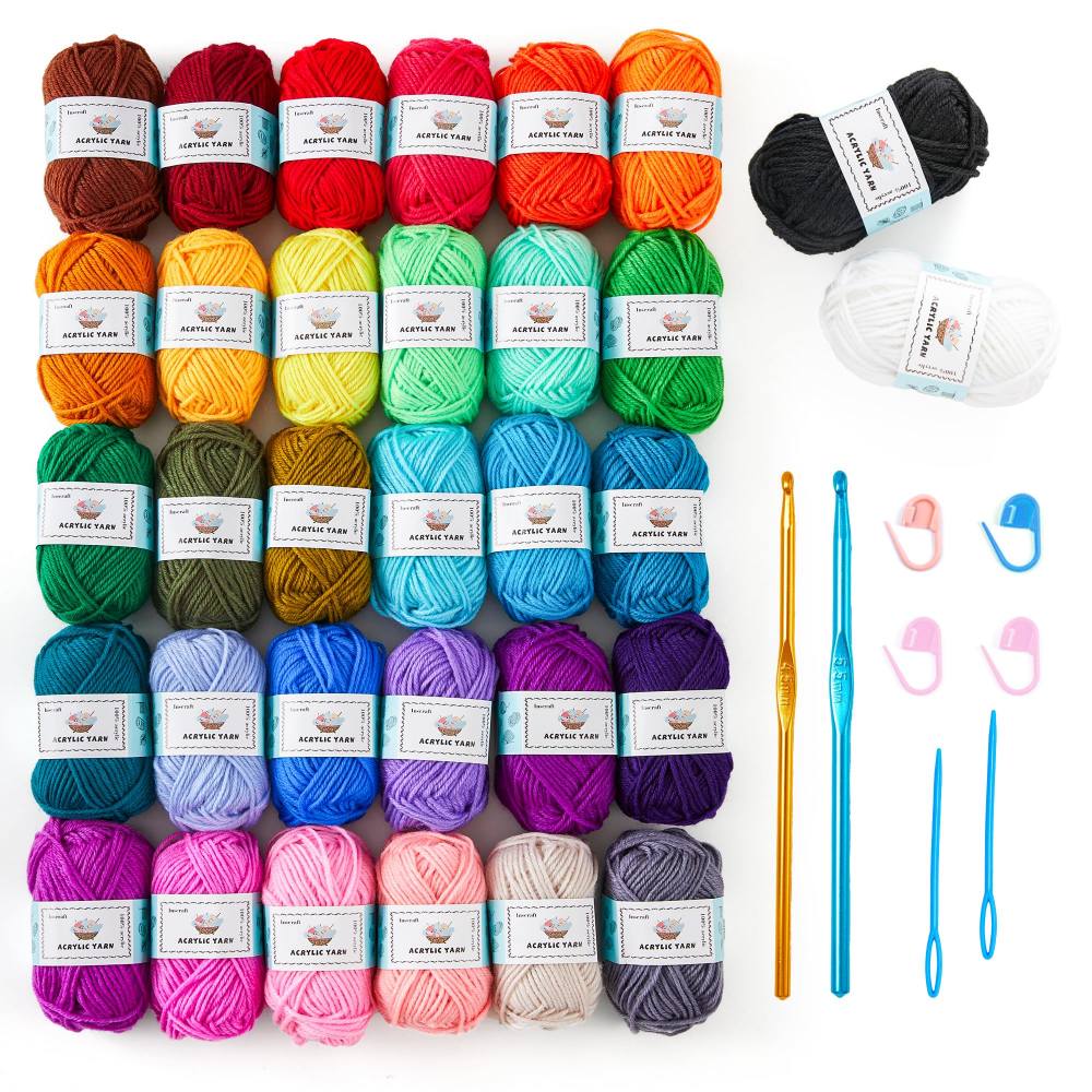 Acrylic yarn for sweater production