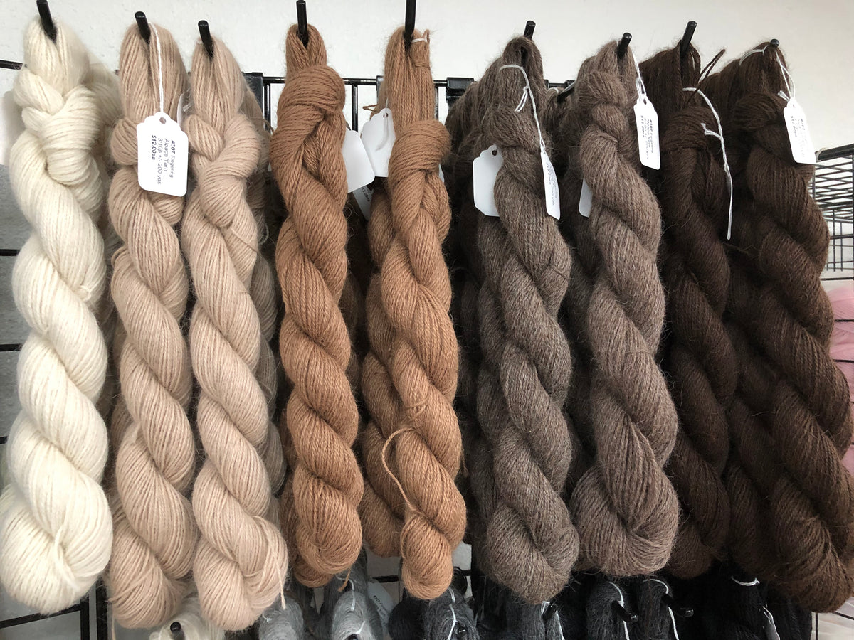 Alpaca yarn fiber for luxury sweater manufacturing