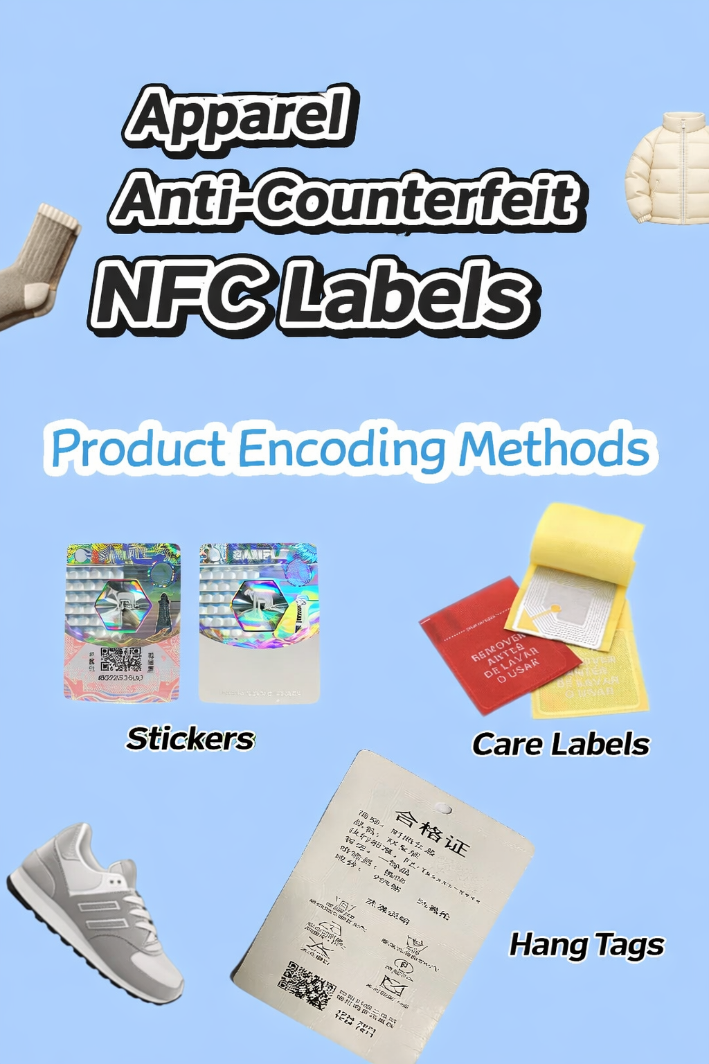 Anti-counterfeit security label for custom knitwear