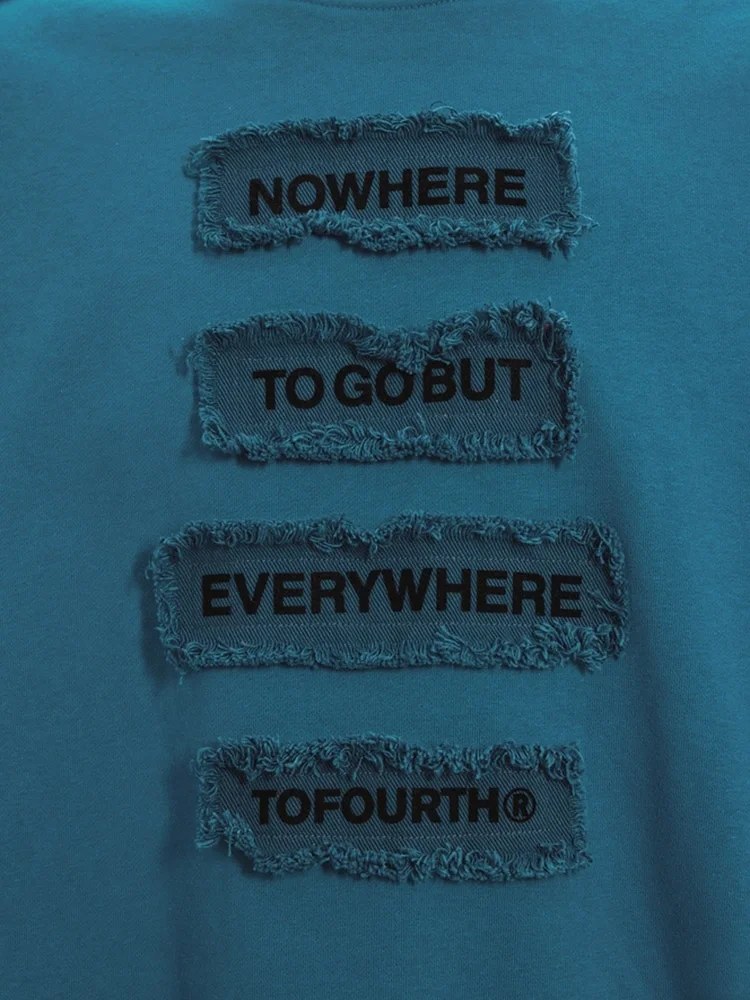 Appliqué embroidery patches on custom sweater