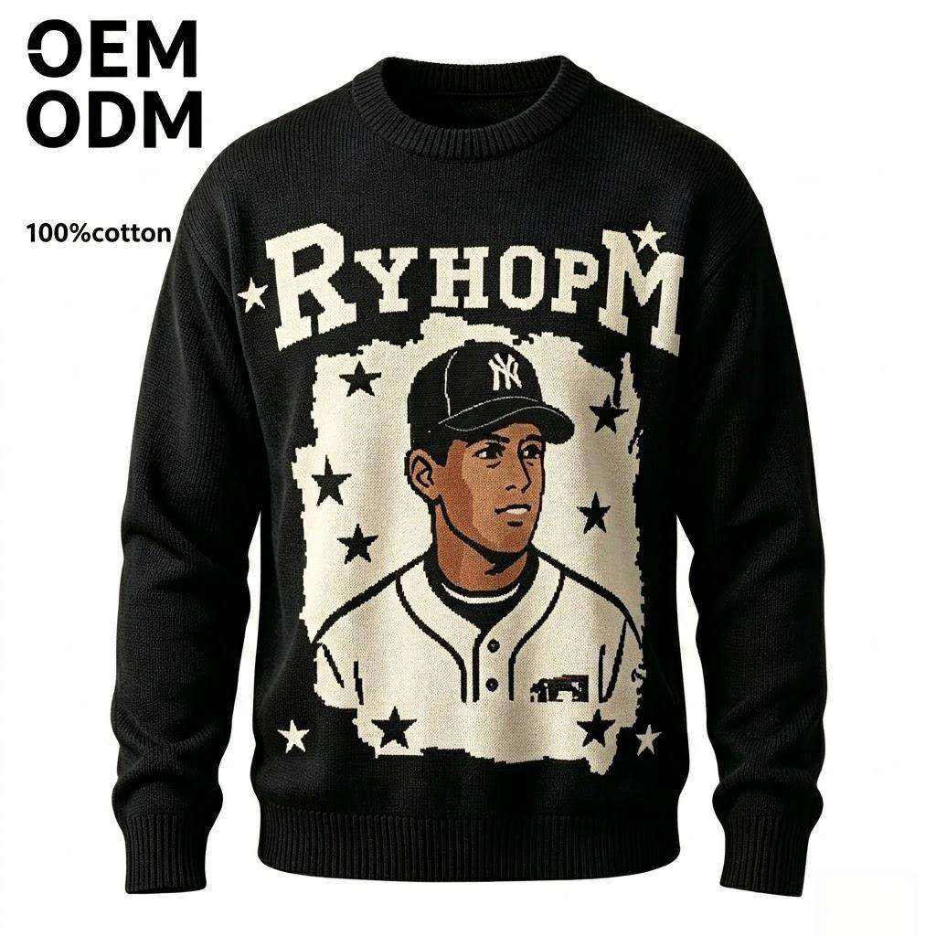 Baggy pullover sweater custom knitwear manufacturing