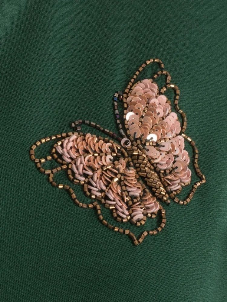 Bead and sequin embroidery patterns for sweaters