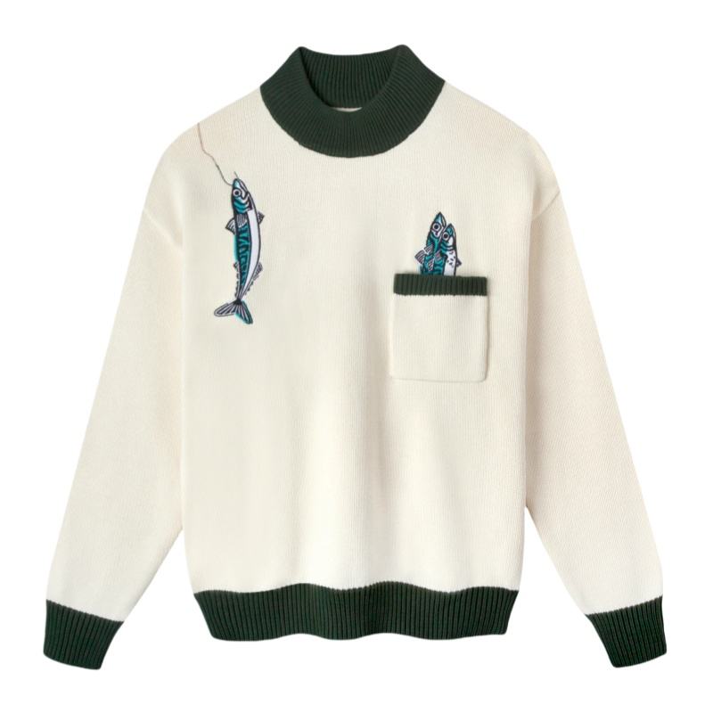 Button sleeve pullover sweater custom knitwear