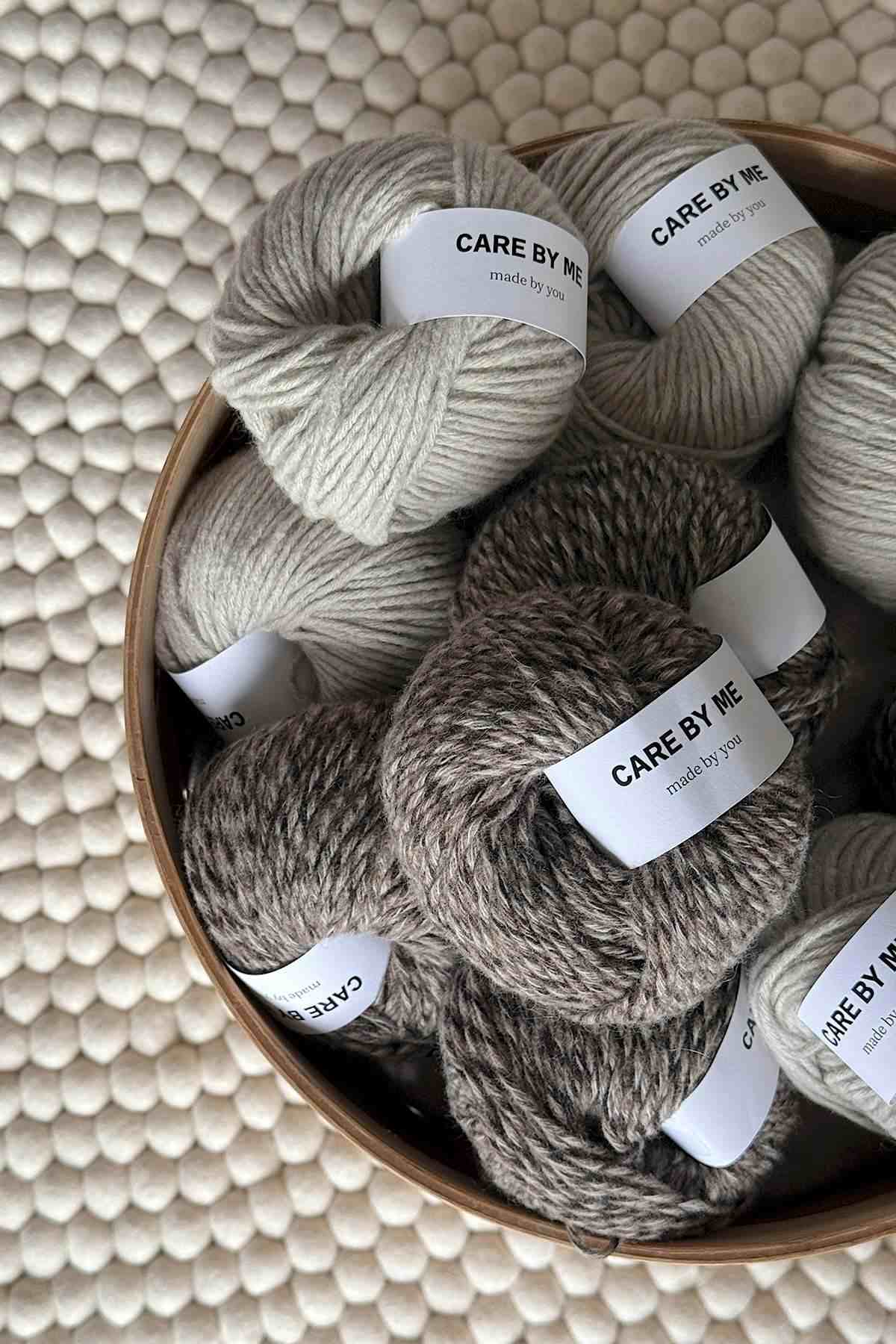 Cashmere yarn spool for luxury sweater manufacturing