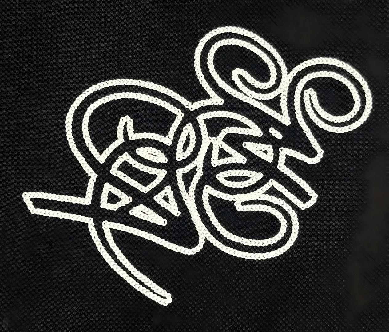 Chain stitch embroidery font for knitwear