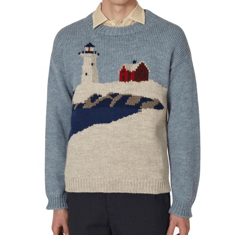 Chevron pullover sweater custom knitwear manufacturing