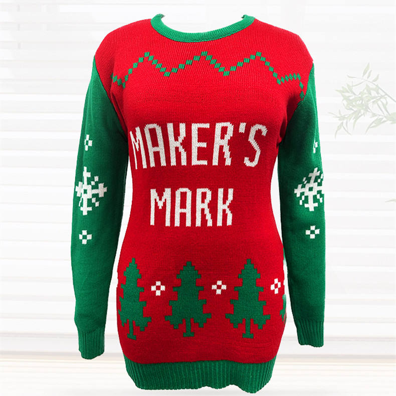 Custom Christmas sweater with seasonal knit pattern