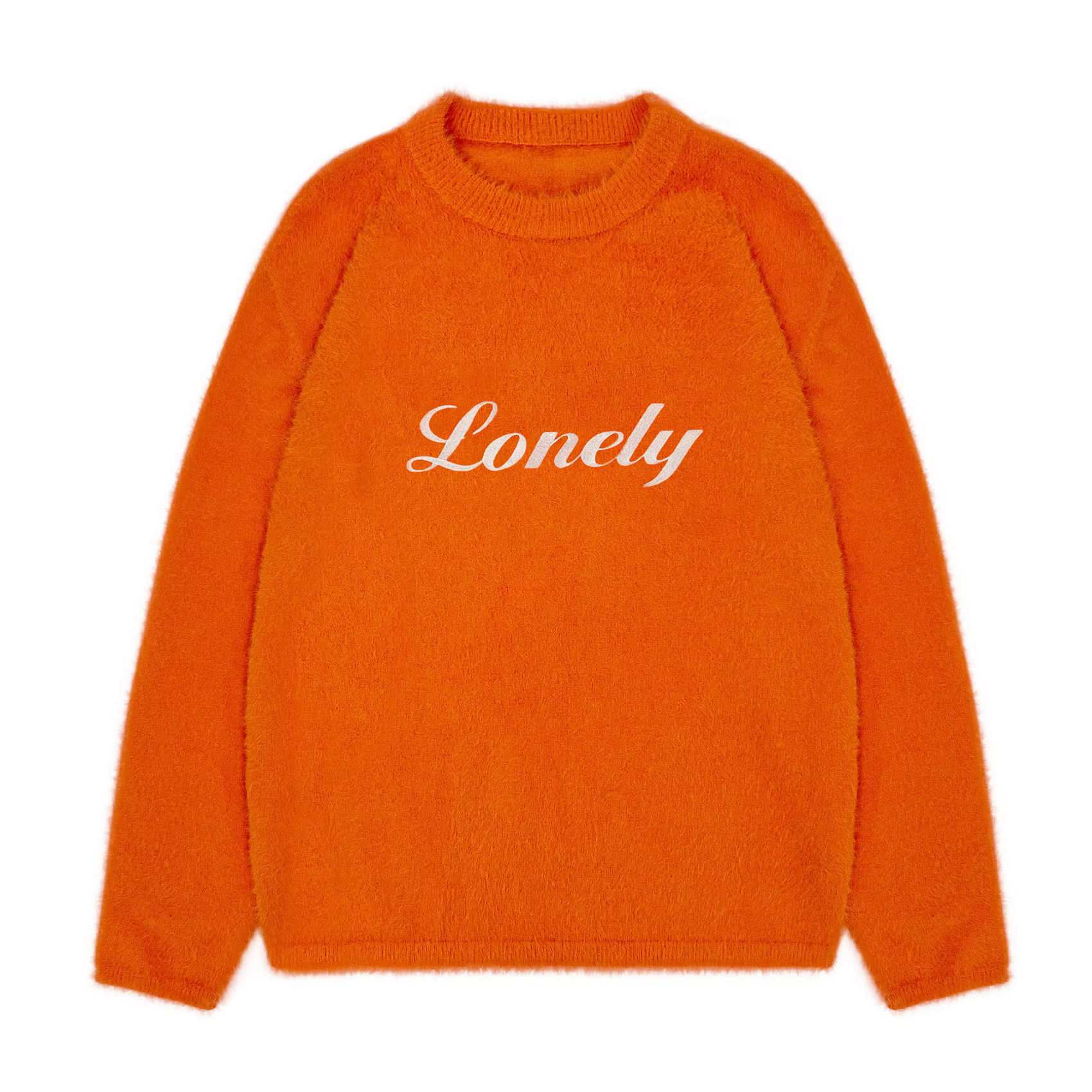 Chunky knit pullover sweater with thick gauge