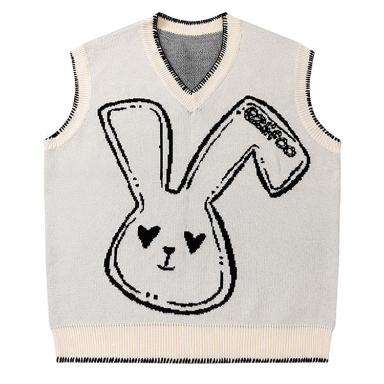 Chunky sleeveless sweater vest for fashion brands