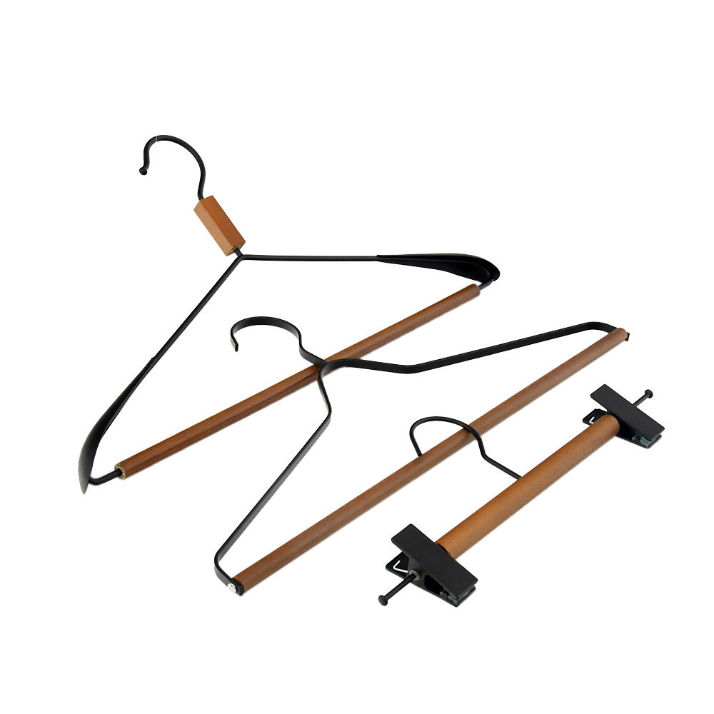Clothes hanger for knitwear packaging and retail display