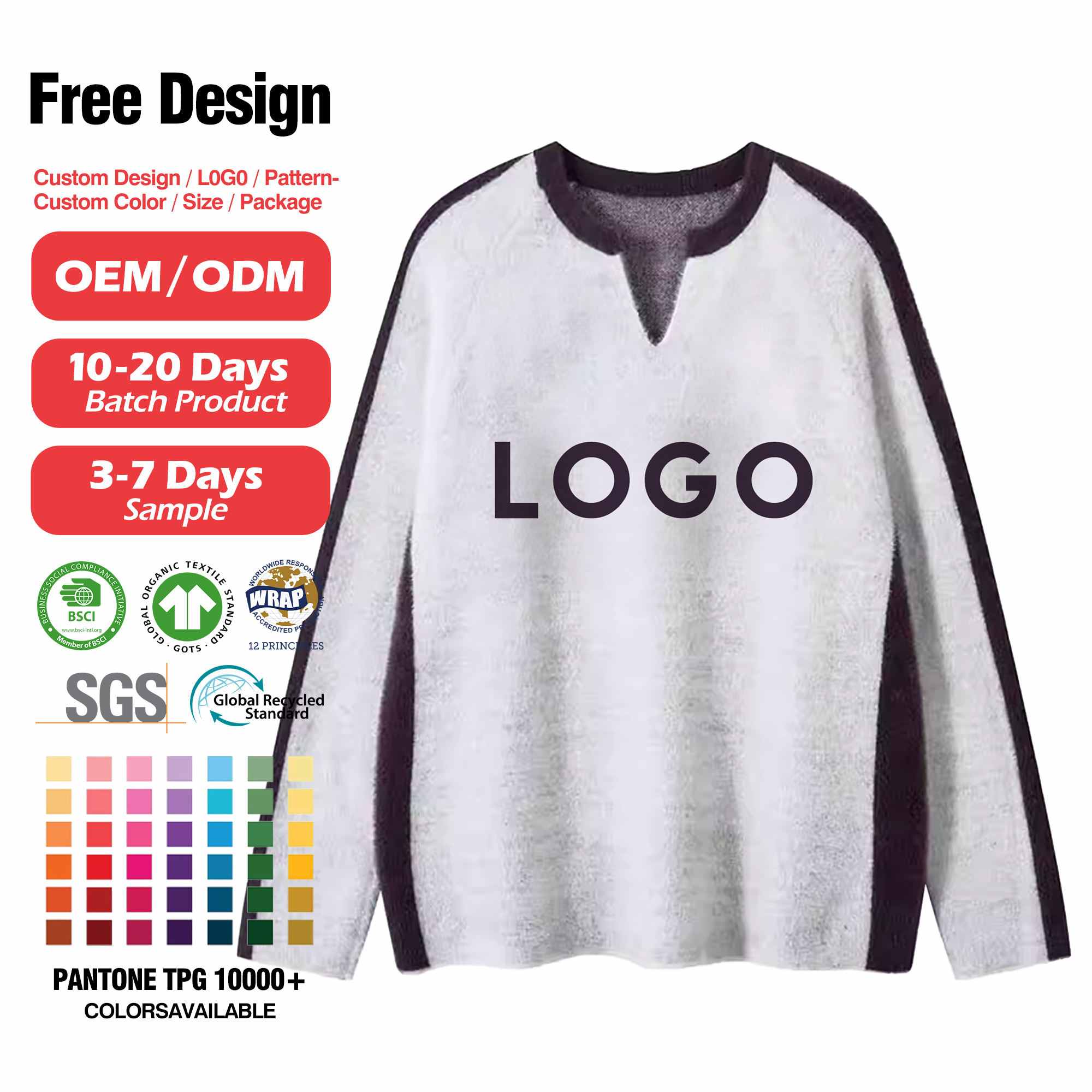 Color block fleece quarter-zip pullover sweater