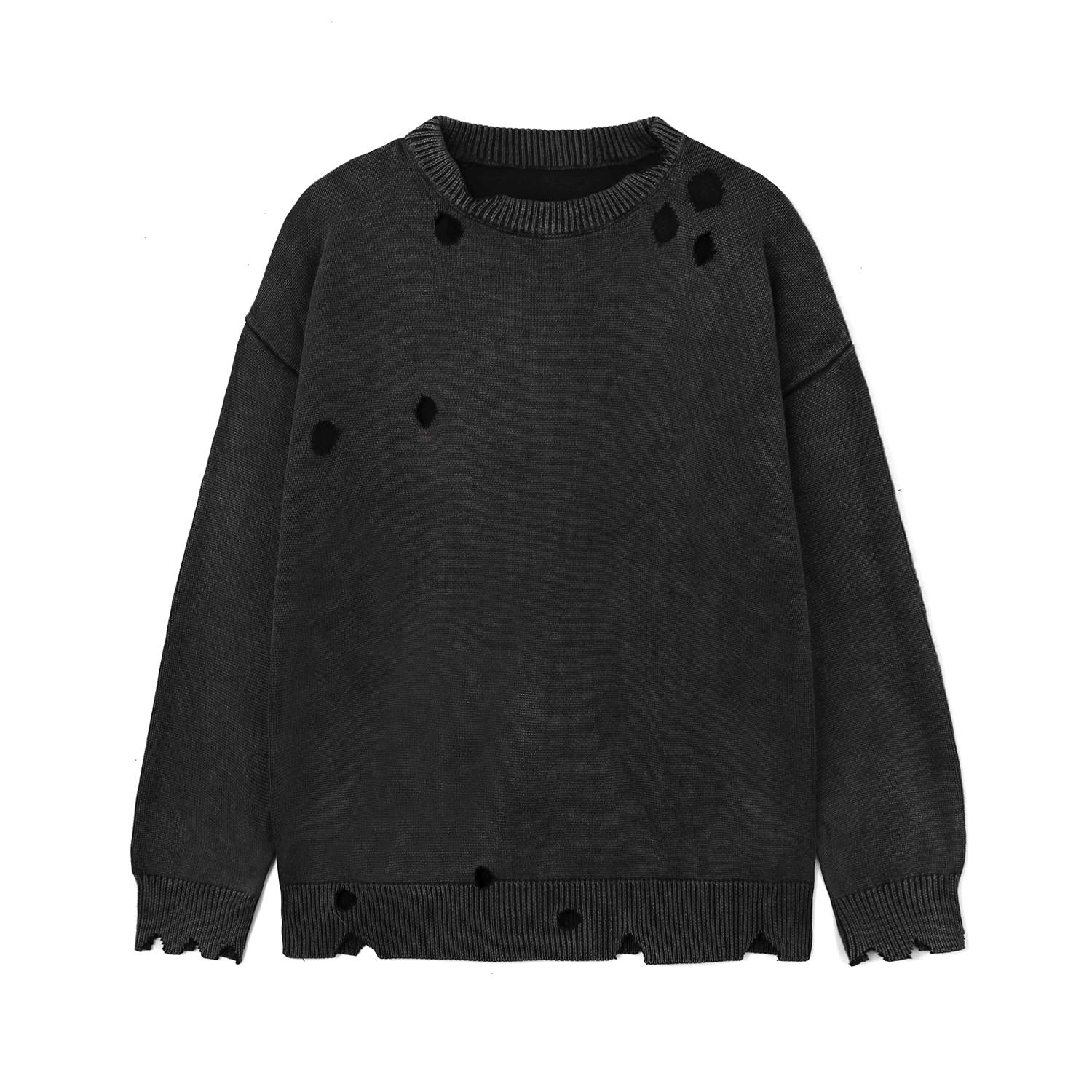 Cotton knitted pullover sweater product view