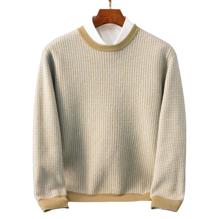 Crazy stripe crewneck pullover tunic sweater