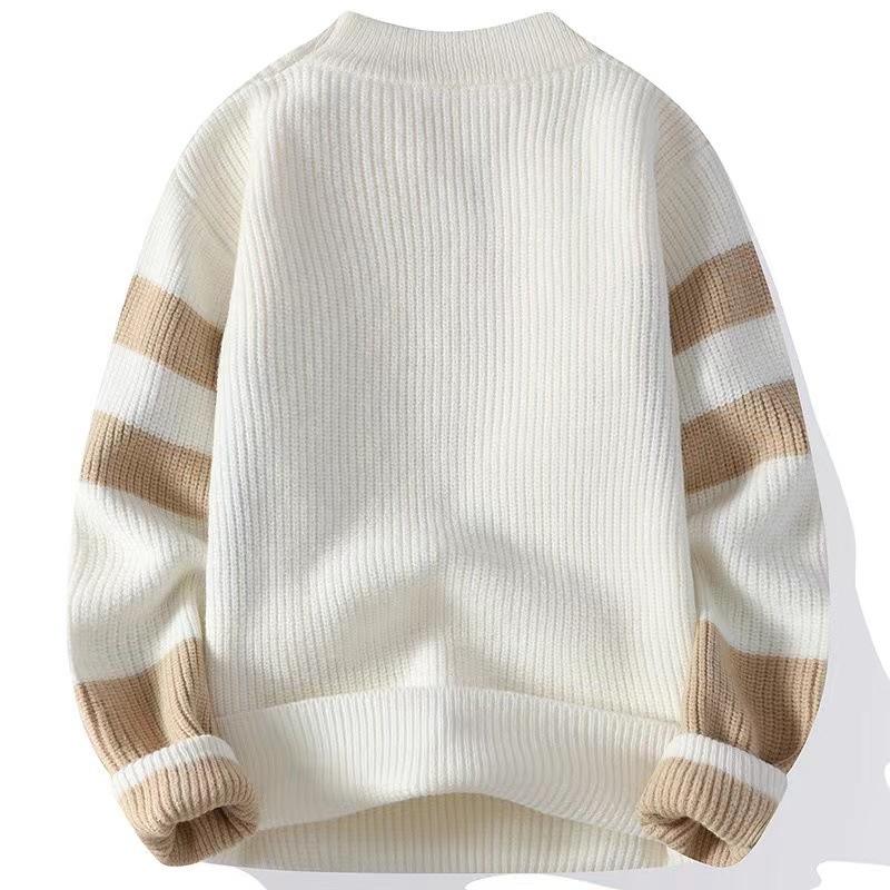 Crew neck sweater for men detail