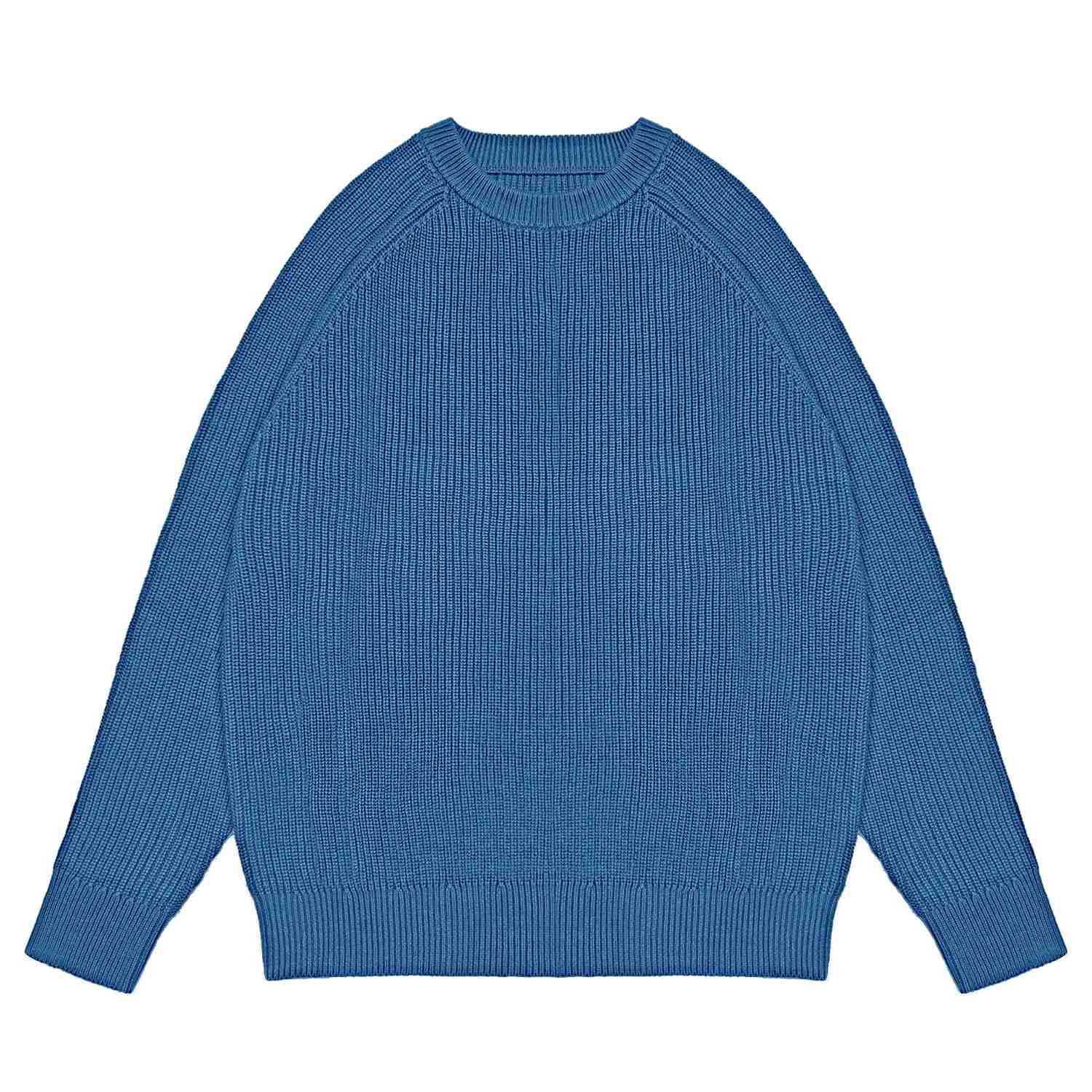 Cropped cotton pullover sweater with short length