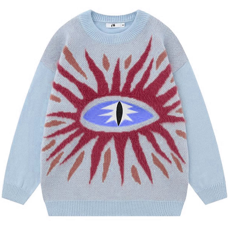 Cropped knit pullover sweater custom knitwear