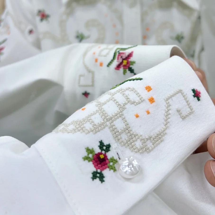 Cross stitch or embroidery for knitwear