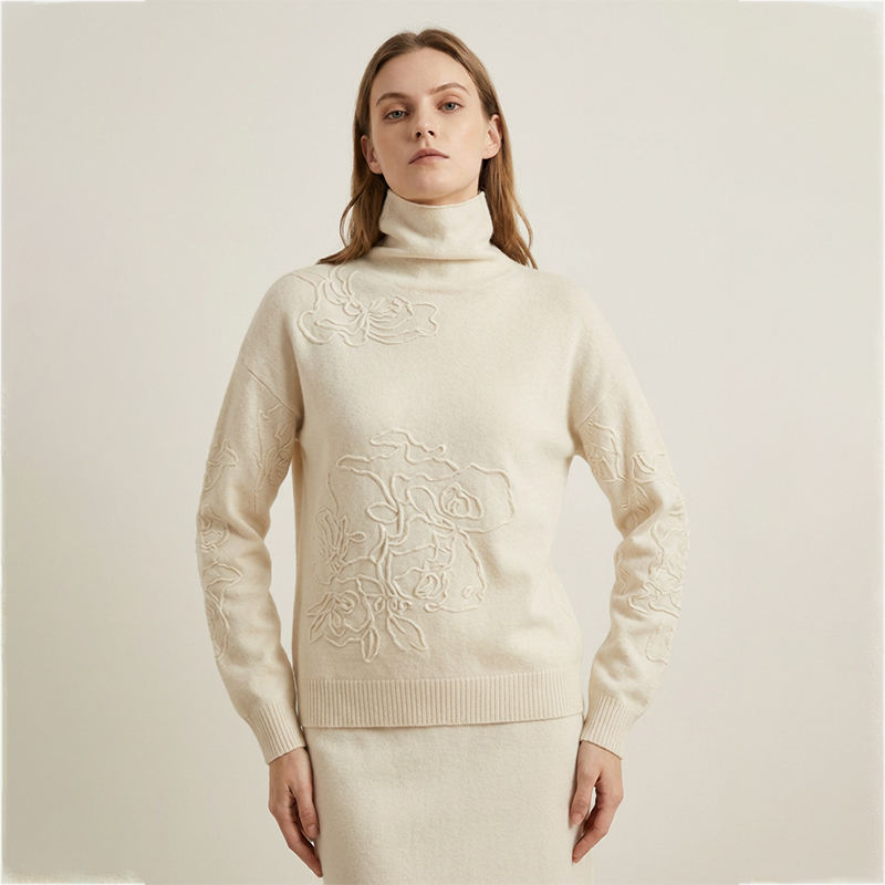 Custom sweater with embroidery decoration