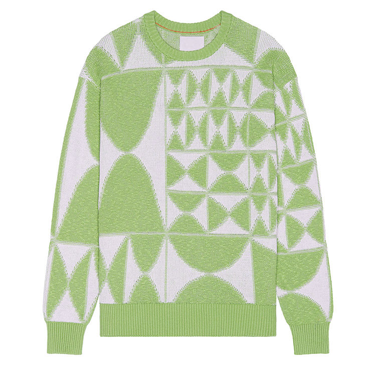 Embroidered pullover sweater with custom decoration