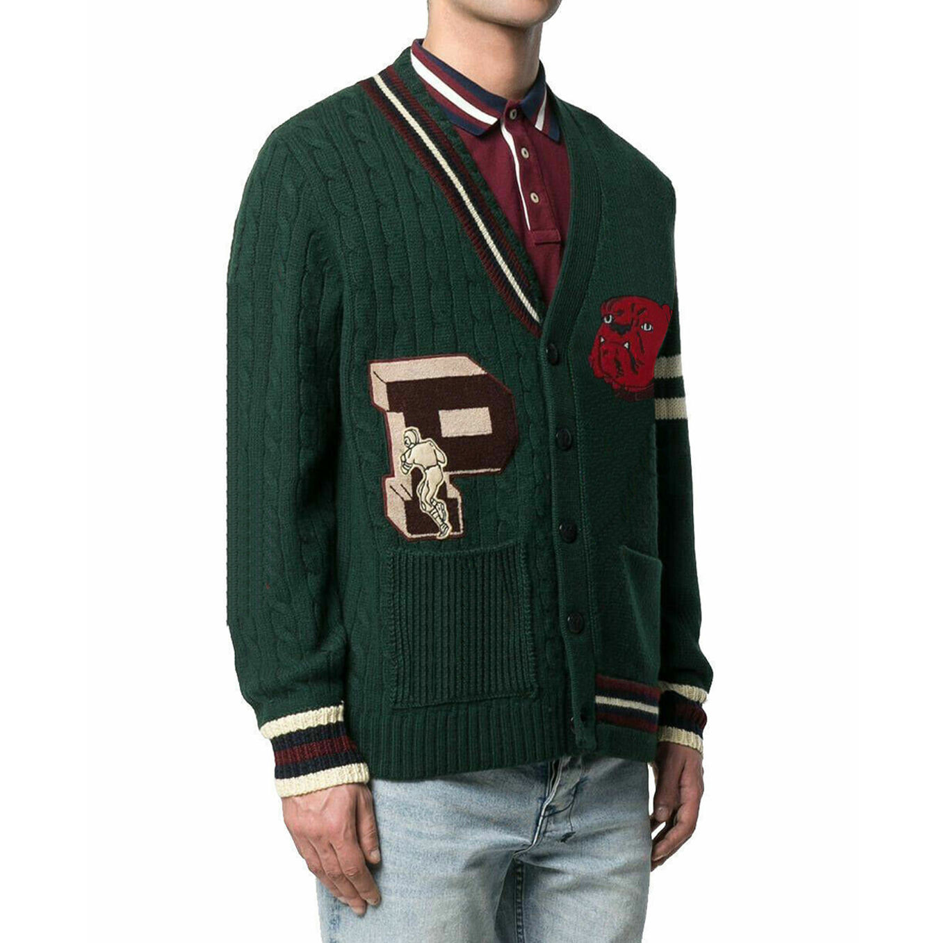 Custom cardigan with embroidery decoration