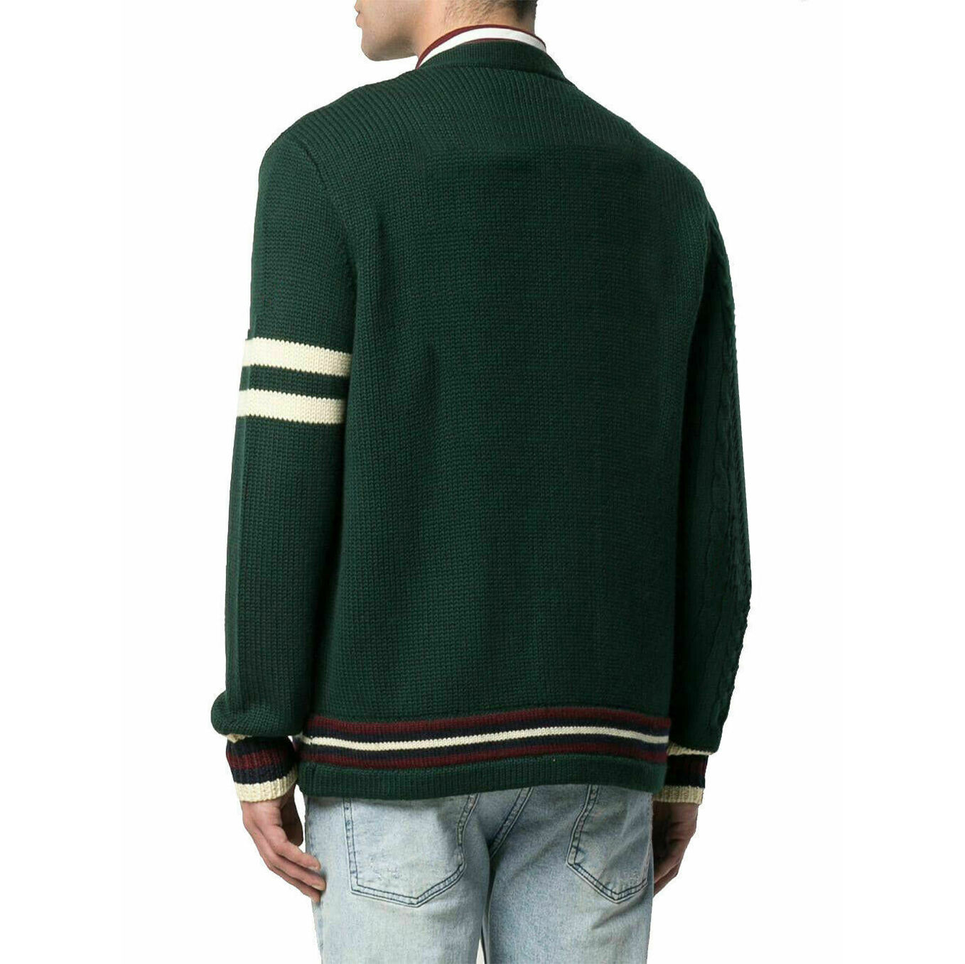 Custom embroidered cardigan knitwear manufacturing