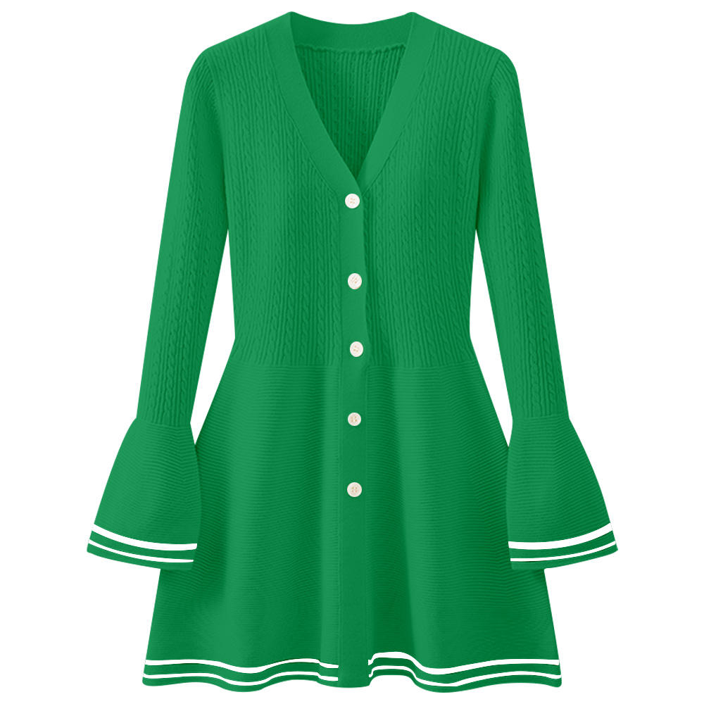 Fine knit women's cardigan lightweight knitwear sample