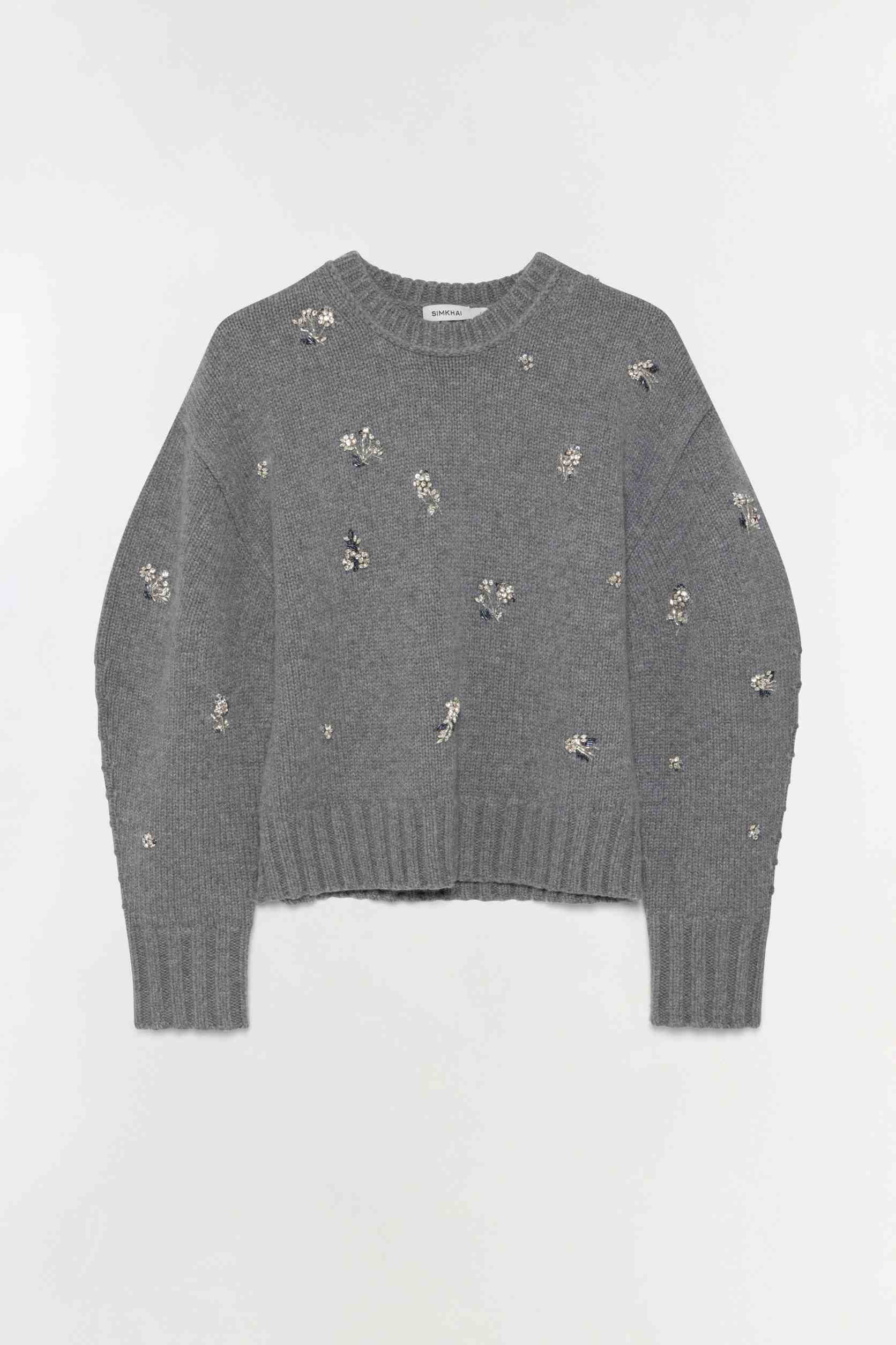 Custom flat embroidery sweater from CENWILD knitwear manufacturer