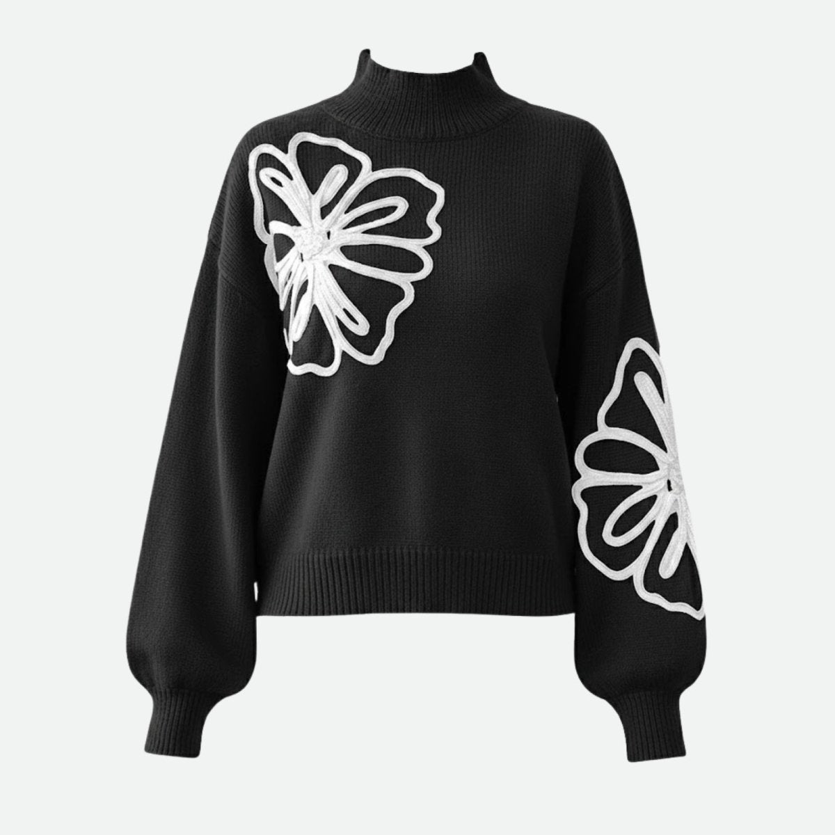 Custom flat embroidery sweater from CENWILD knitwear manufacturer