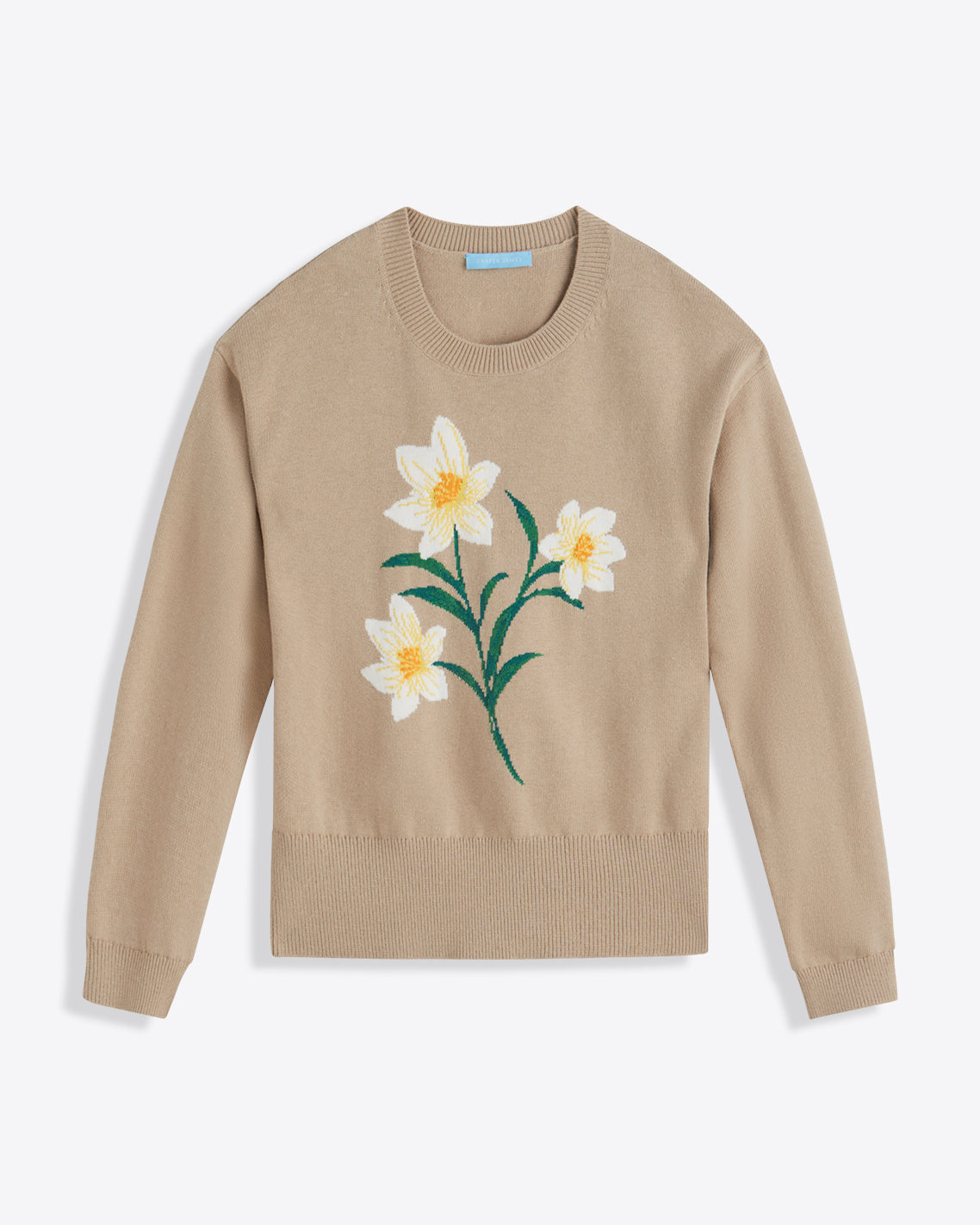 Custom flat embroidery sweater from CENWILD knitwear manufacturer