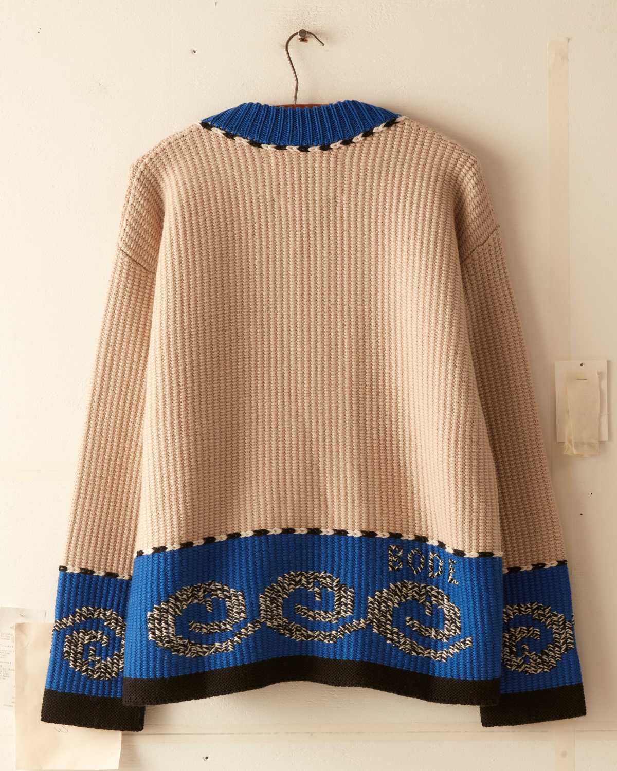 Custom flat embroidery sweater from CENWILD knitwear manufacturer