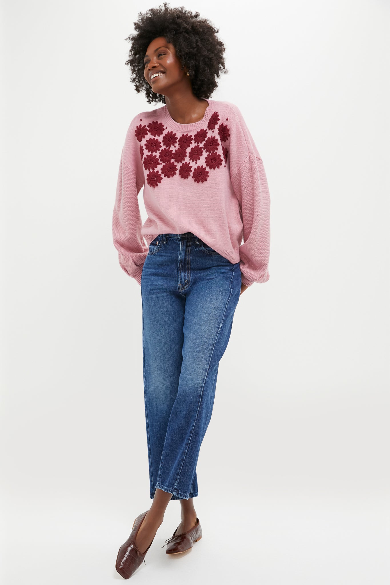 Custom flat embroidery sweater from CENWILD knitwear manufacturer
