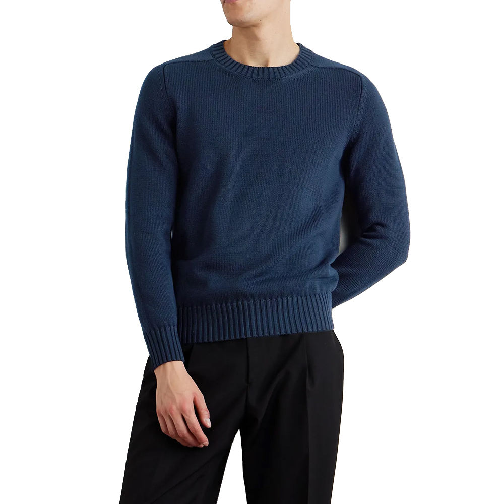 Fleece lined pullover sweater for warmth