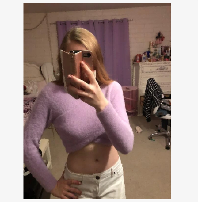 Soft fluffy knit sweater custom production