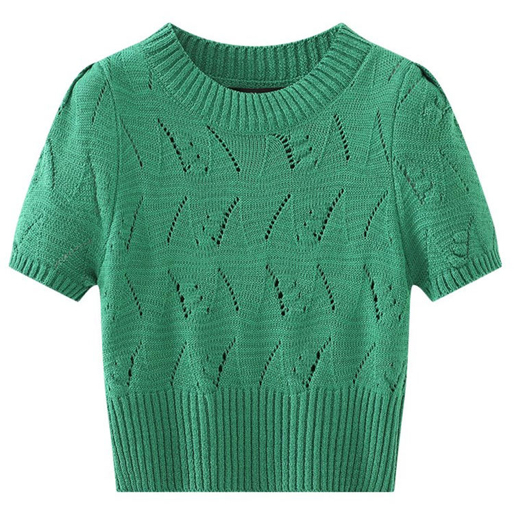 Geometric summer sweater with pattern design detail