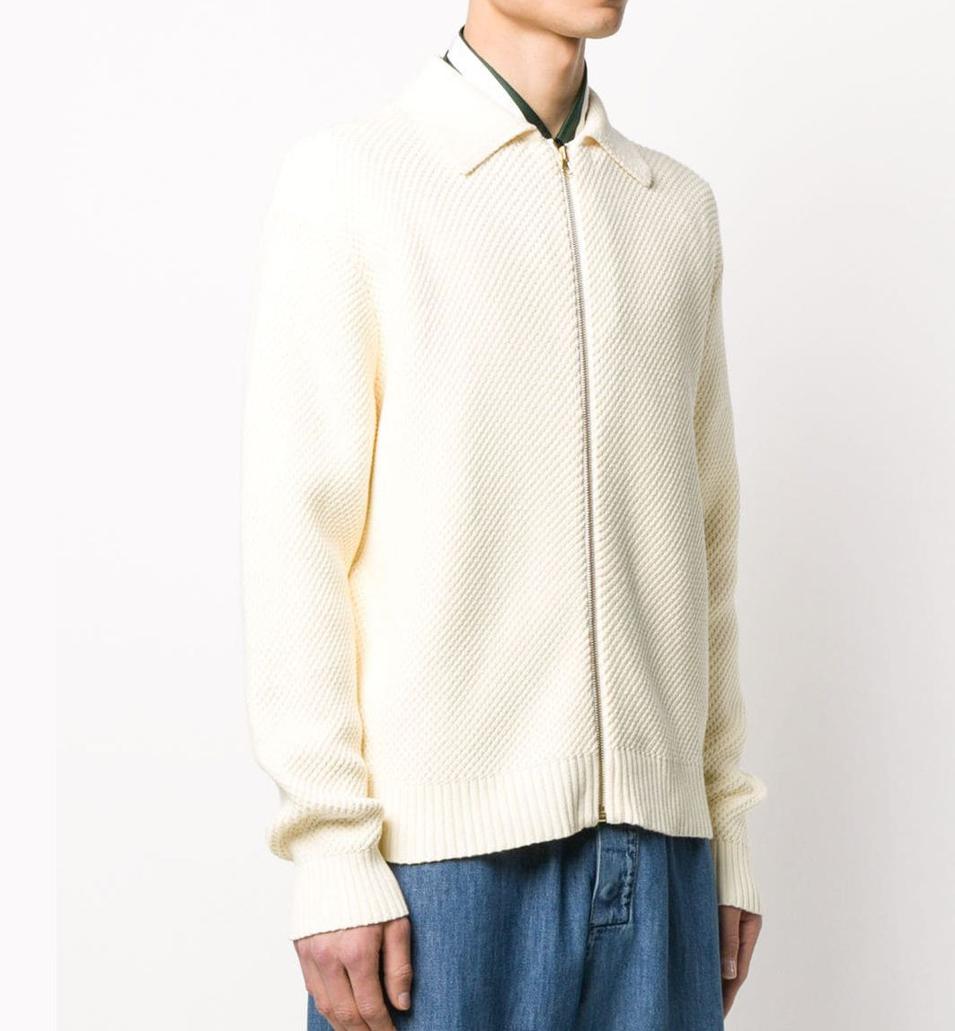 Grey men's cardigan sweater for fashion brands