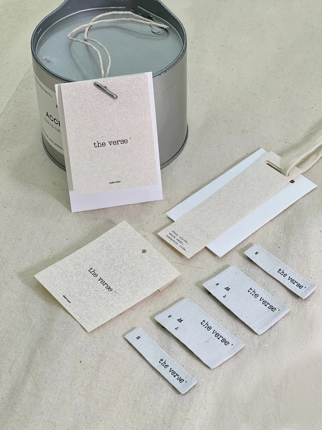 Custom hang tag for sweater brand labeling