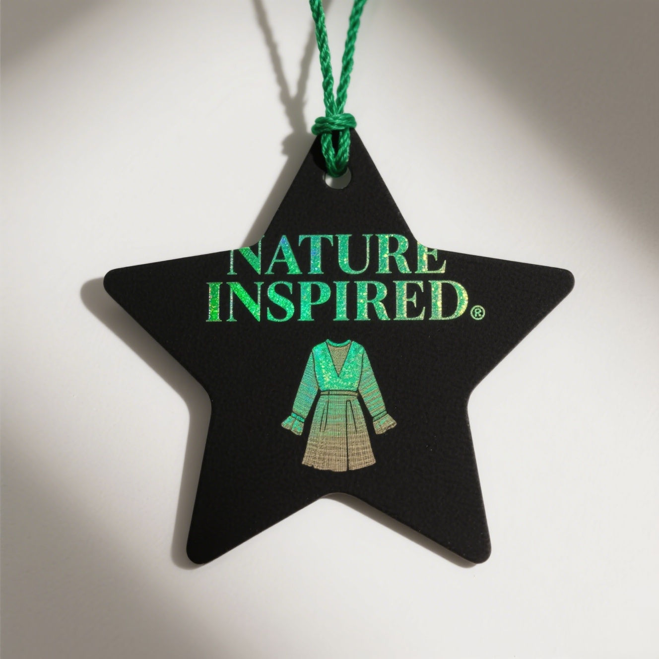 Custom hang tag for knitwear brand labeling
