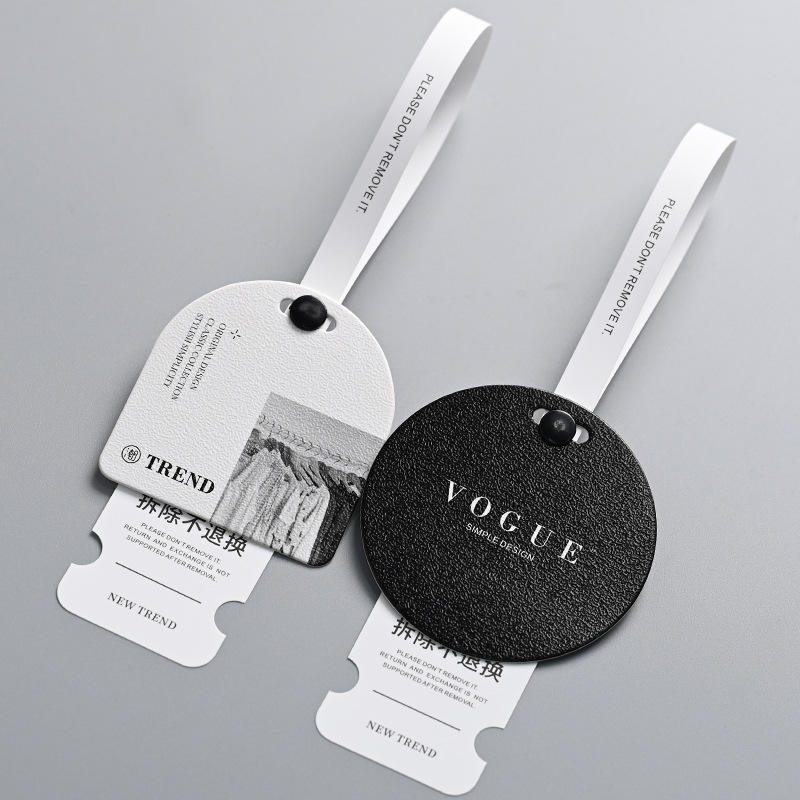 Custom hang tag for sweater branding and labeling