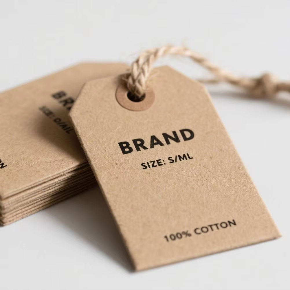 Hang tag for sweater garment branding