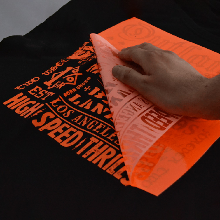 Heat transfer printing on custom knitwear