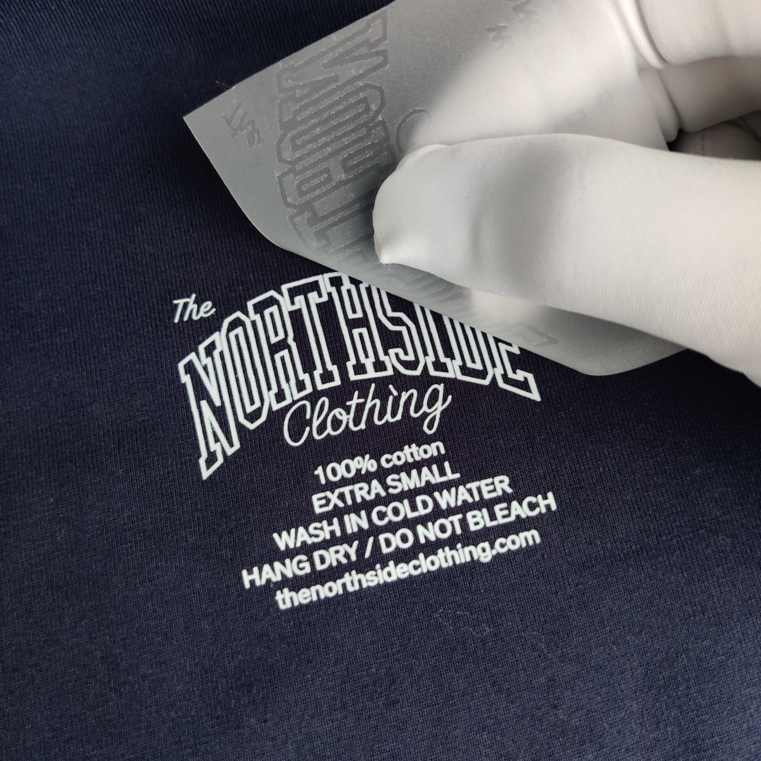 Heat transfer label for knitwear garment branding