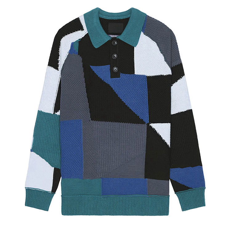 Honeycomb stitch pullover sweater custom knit
