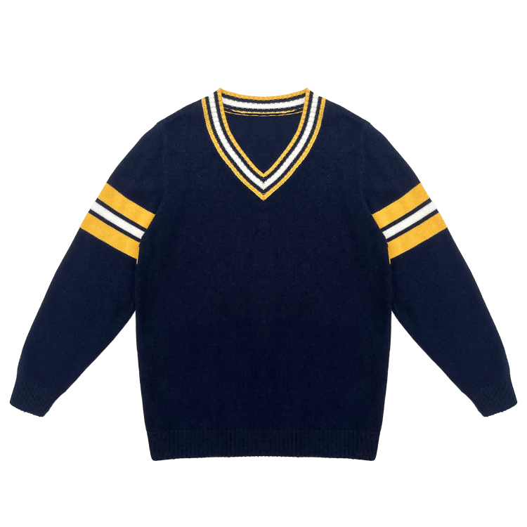Kids sweater with duck pattern outfit