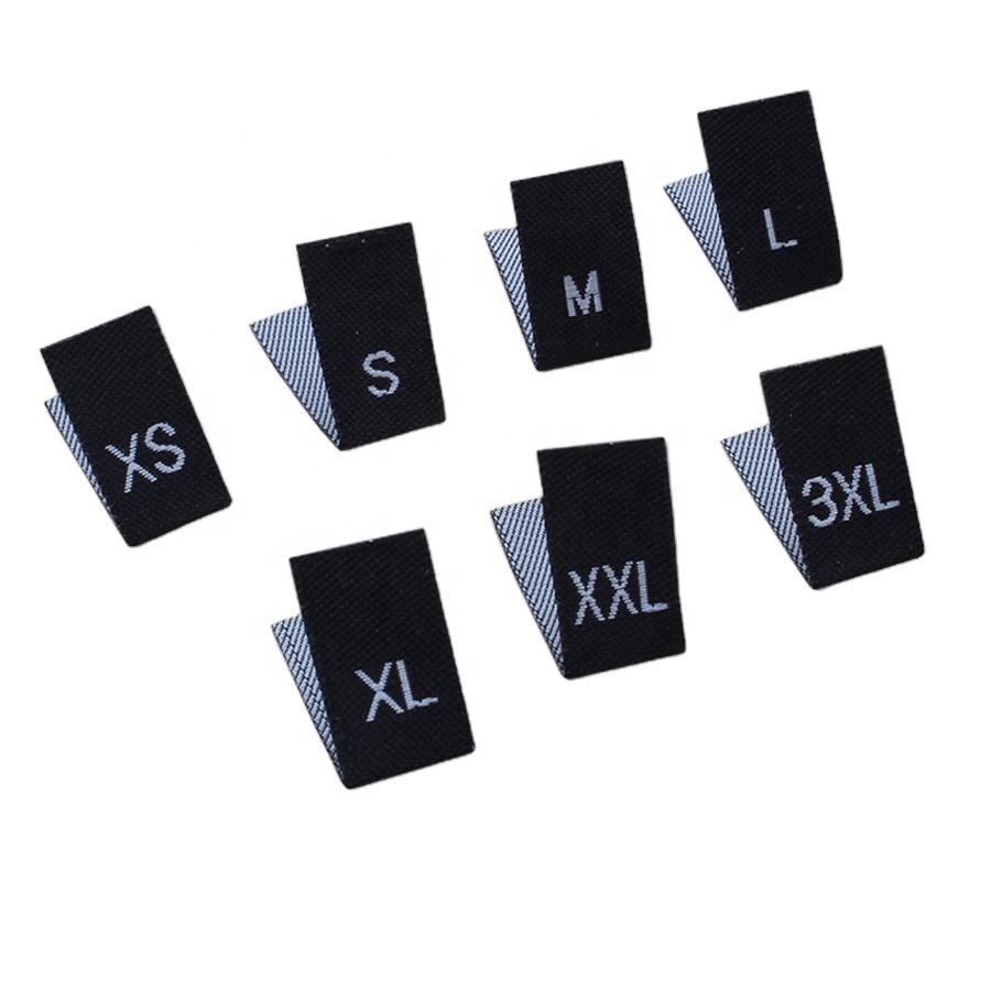 Size label tag for sweater manufacturing