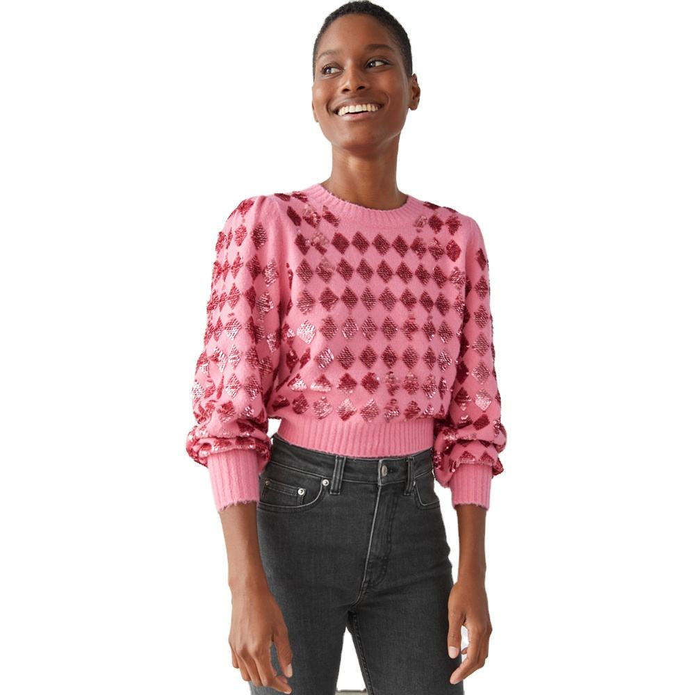 Customized ladies sweater knitwear production