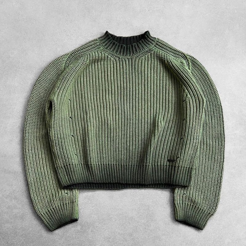 Long sleeve knit sweater custom knitwear manufacturing
