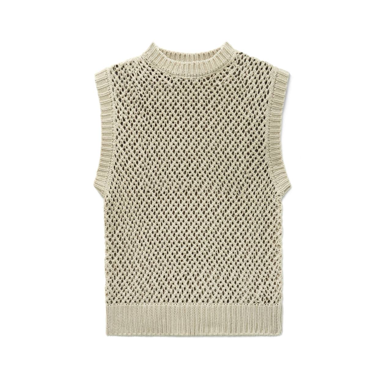 Long sleeveless sweater vest for custom production