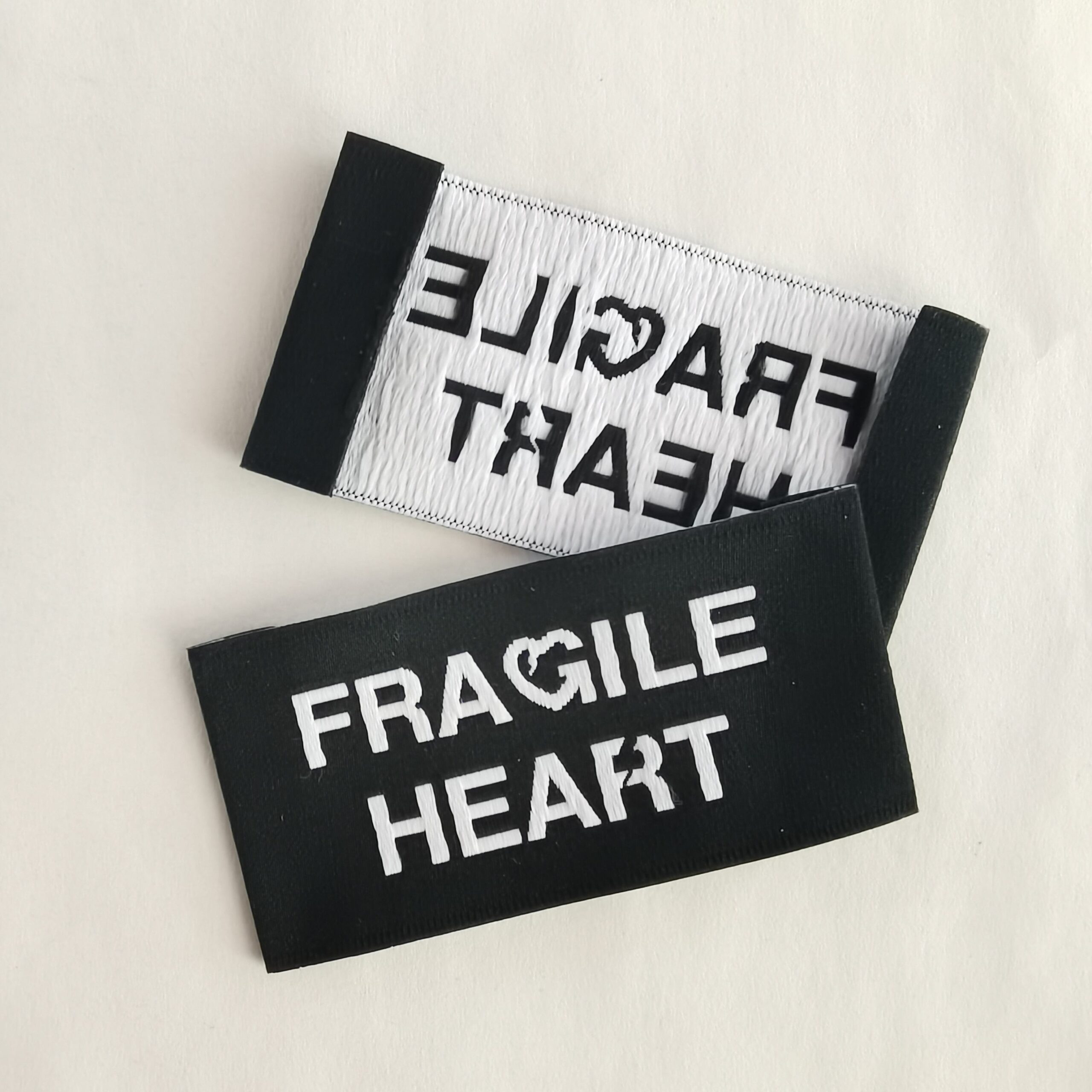 Main woven label for custom sweater branding