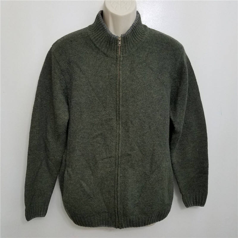 Men's cropped length cardigan sweater