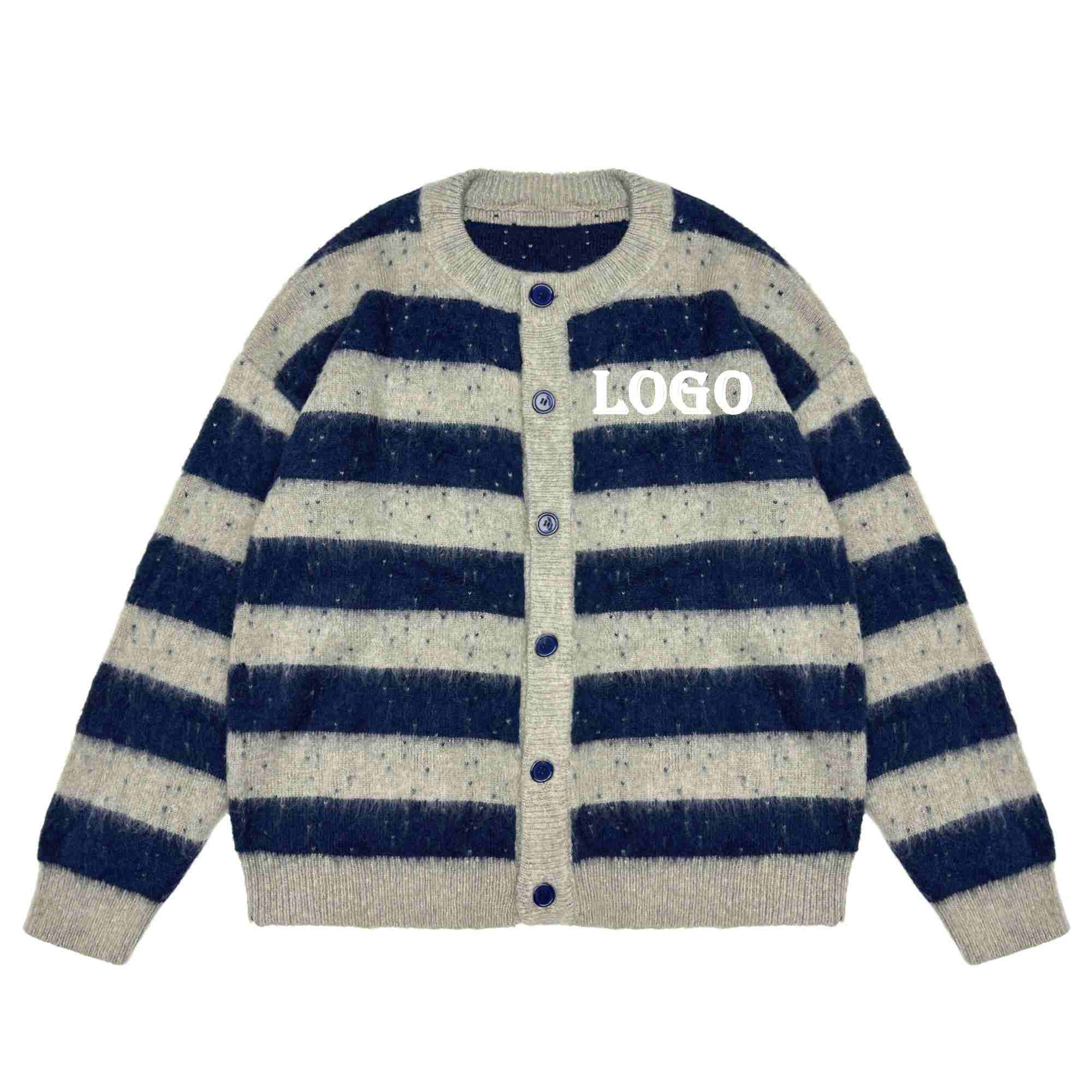 Men's fleece lined cardigan sweater